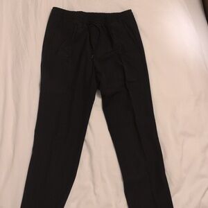 Boggi Men's Black Tech Wool Stretch Drawstring Pants